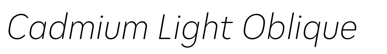 Cadmium Light Oblique